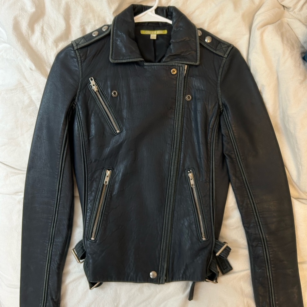 Gianni Bini Genuine Leather Moto Jacket